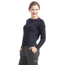 Latest OEM design 100% cashemre black pattern sweater
